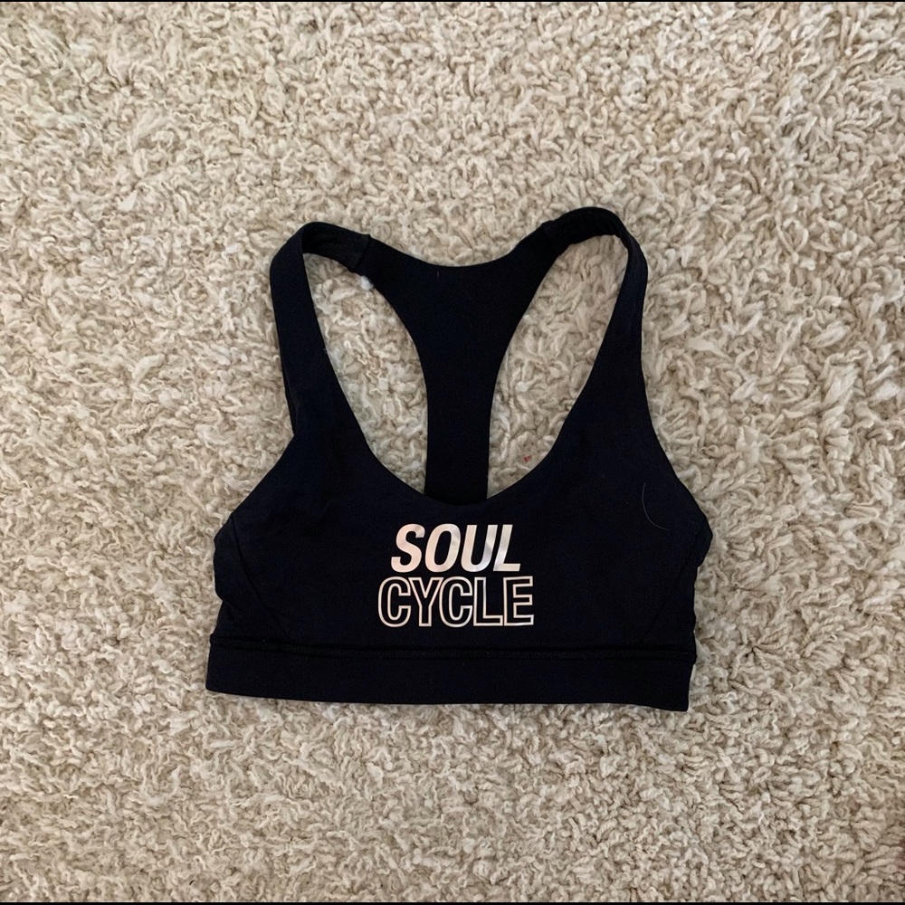 Lululemon Black Soul Cycle Sports Bra Size 4/S